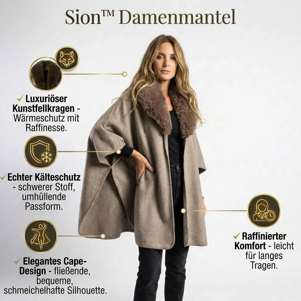 Sion™ Damenmantel mit luxuriösem Kunstfuchs-Kragen und echtem Schutz vor Kälte