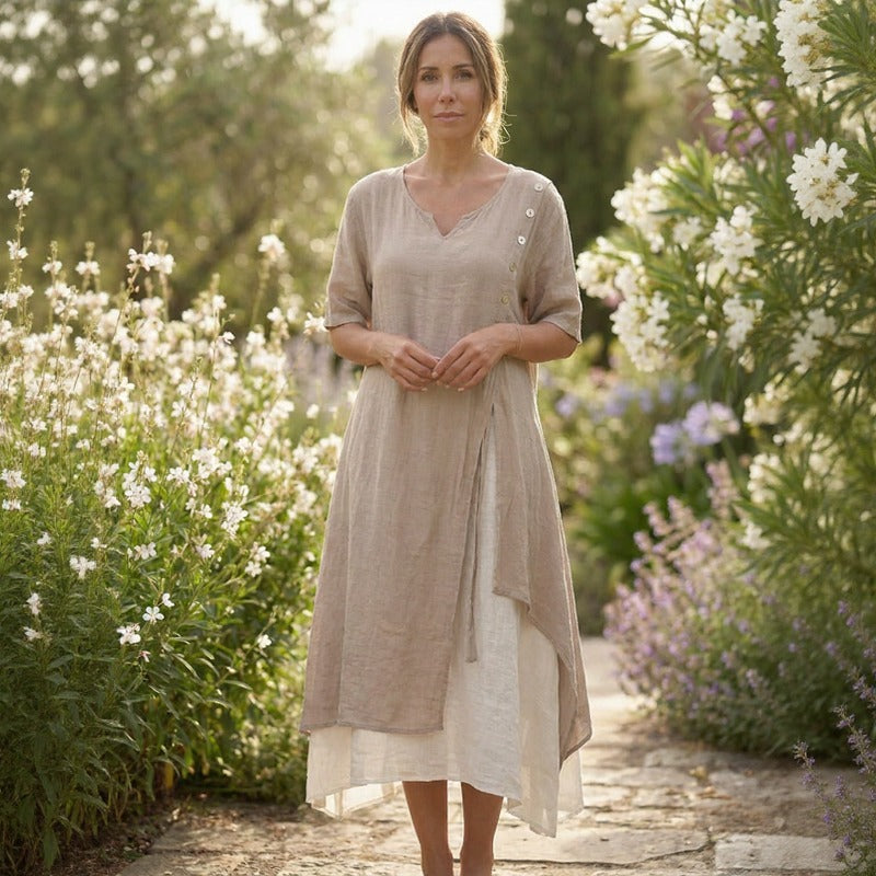 Premium Viskose Miami™ Kleid mit Stilvollem Seitenschlitz