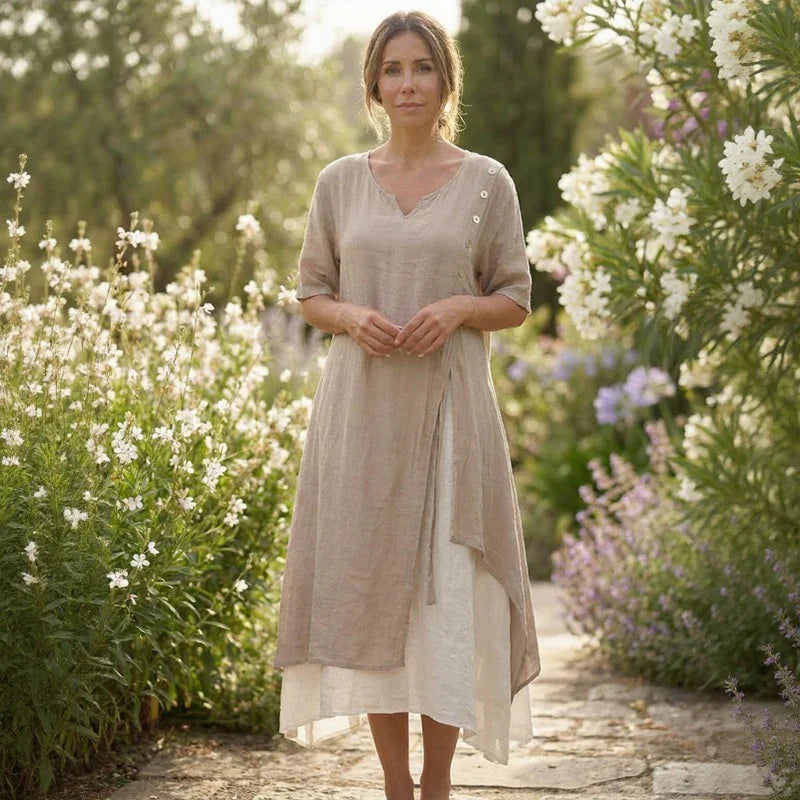 Premium Viskose Miami™ Kleid mit Stilvollem Seitenschlitz