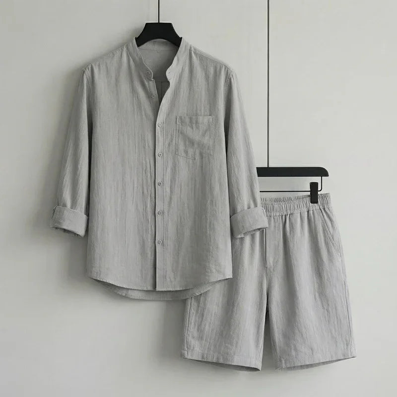 Riviera Klassik™ Minimalistisches Set aus Baumwoll-Leinen-Mischung