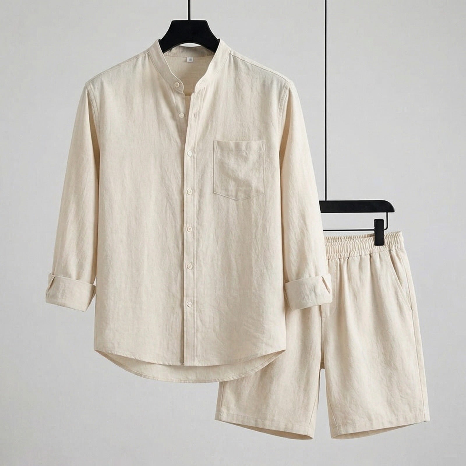 Riviera Klassik™ Minimalistisches Set aus Baumwoll-Leinen-Mischung