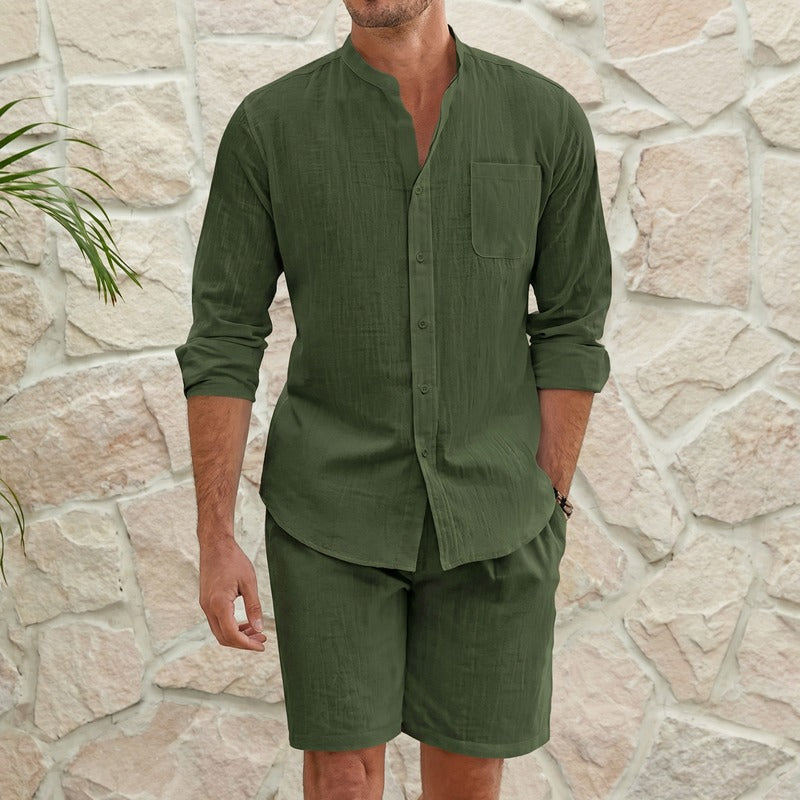 Riviera Klassik™ Minimalistisches Set aus Baumwoll-Leinen-Mischung