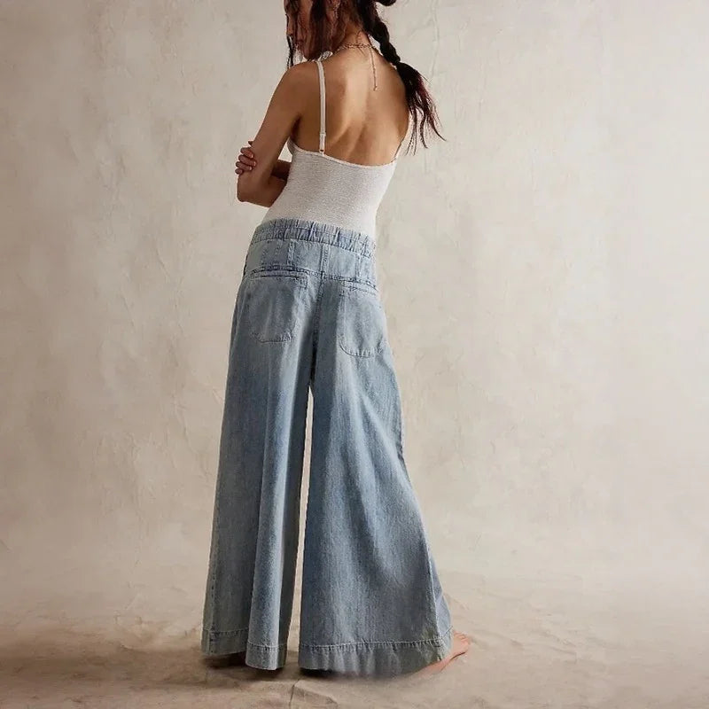 Solen™ Damenhose aus weichem Denim mit hoher Taille