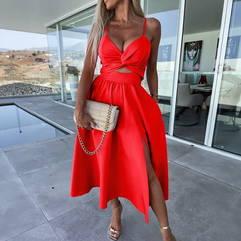 Fiora™ Kleid mit Feinem Cut-Out und Elegantem Schlitz