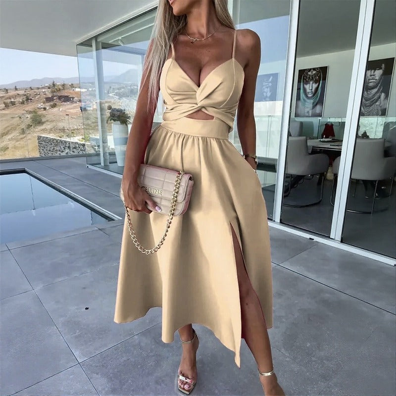 Fiora™ Kleid mit Feinem Cut-Out und Elegantem Schlitz