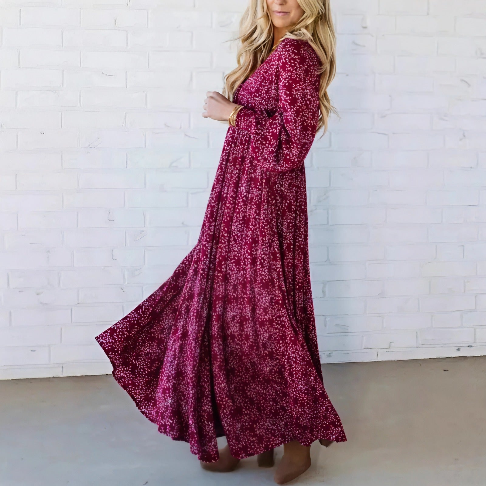 Avelline™-Kleid mit Raffiniertem Muster und Fließender Passform