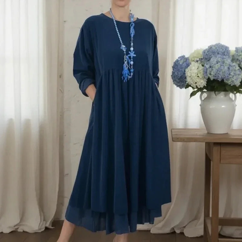 Delmara™ Kleid mit Lockerer Passform und Minimalistischem Stil