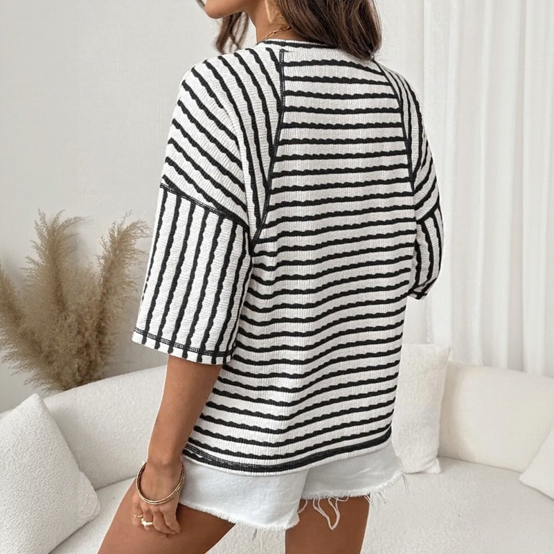 Dailynne™ Oversize Streifenbluse