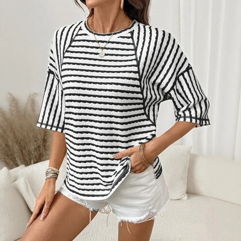 Dailynne™ Oversize Streifenbluse