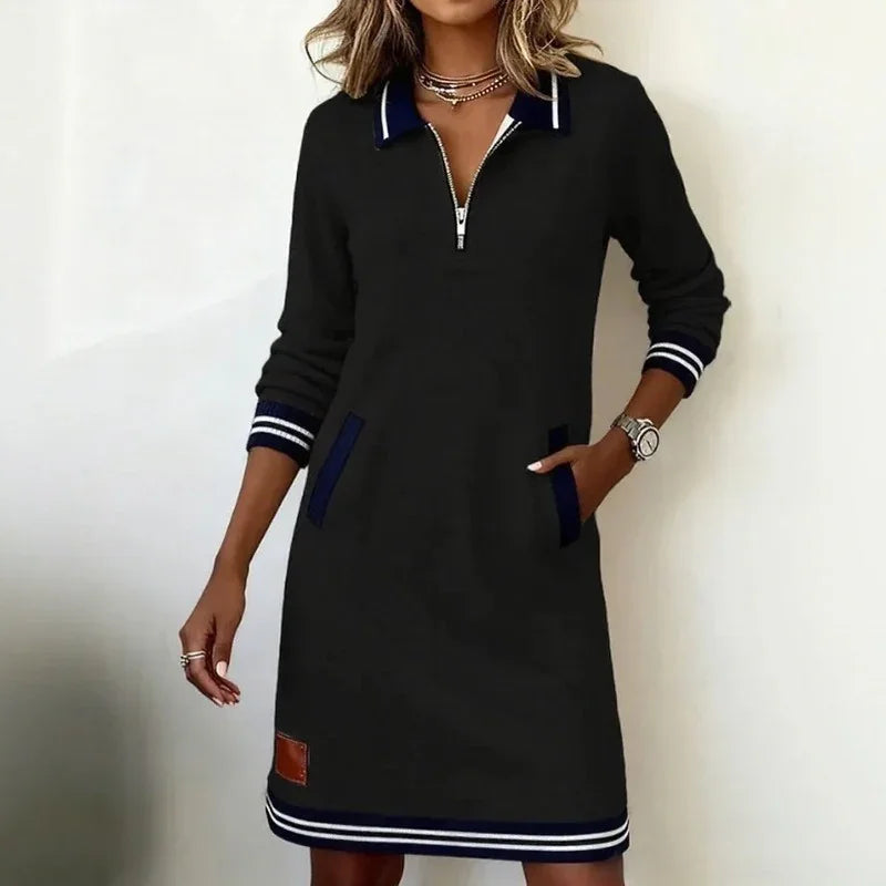Navelle™ Kleid mit Polokragen und Müheloser Eleganz