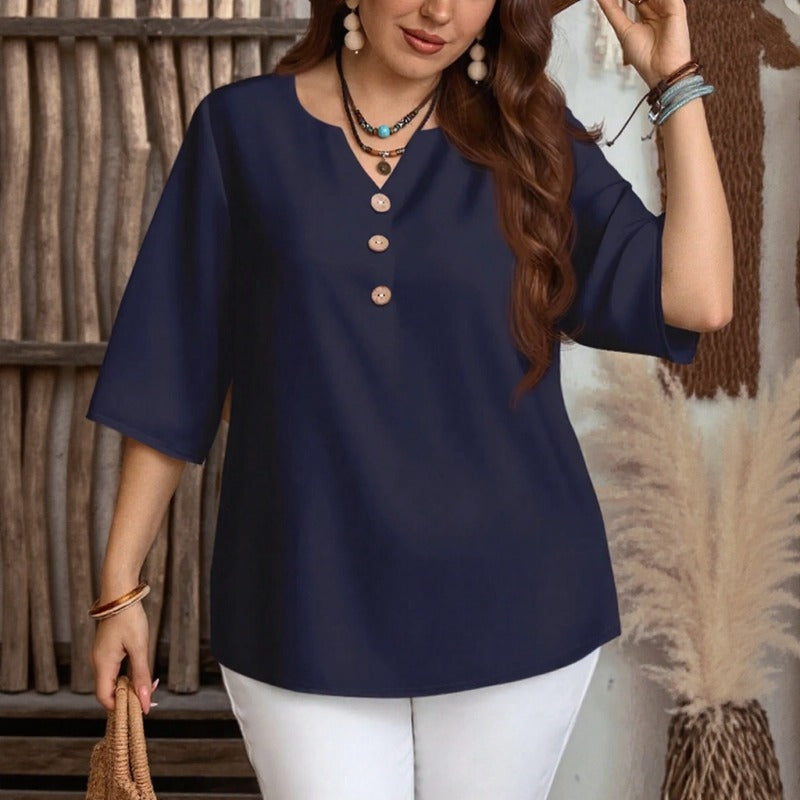 Celyra™ Bluse mit Lockerem Schnitt und Natürlichem Komfort