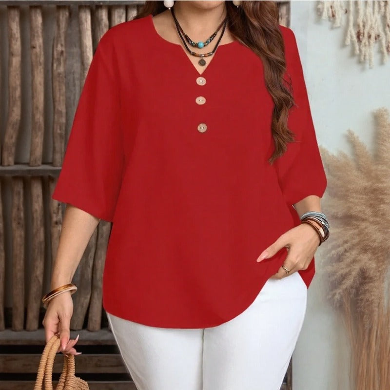 Celyra™ Bluse mit Lockerem Schnitt und Natürlichem Komfort