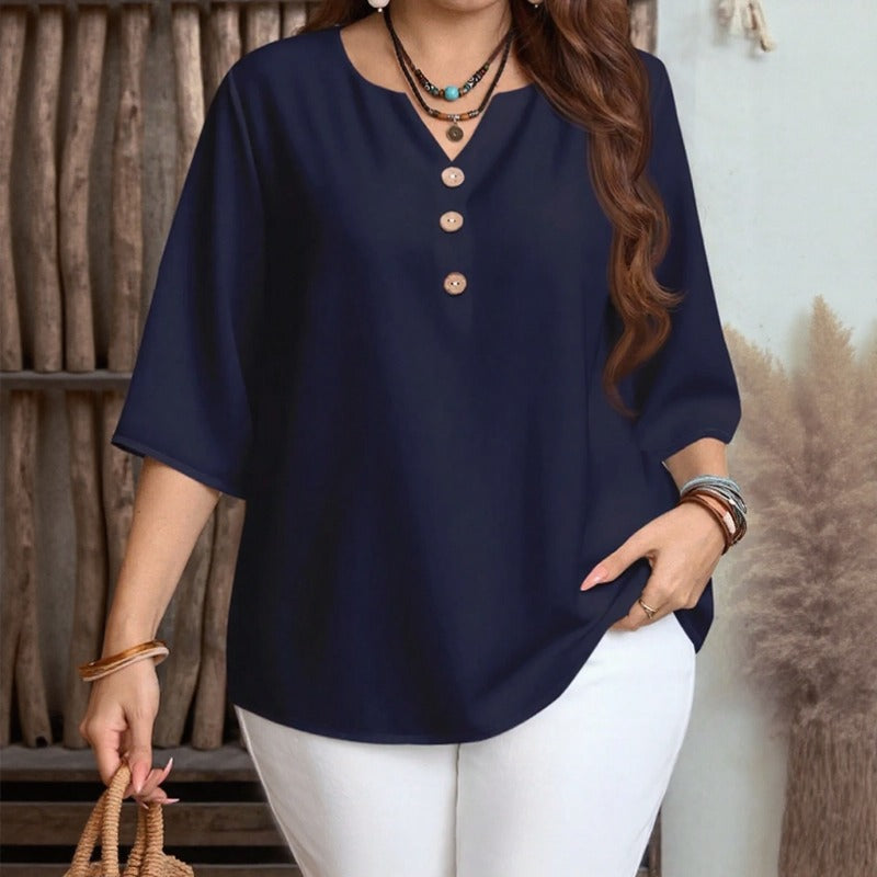 Celyra™ Bluse mit Lockerem Schnitt und Natürlichem Komfort