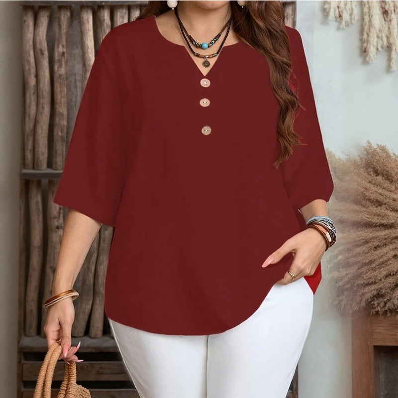 Celyra™ Bluse mit Lockerem Schnitt und Natürlichem Komfort