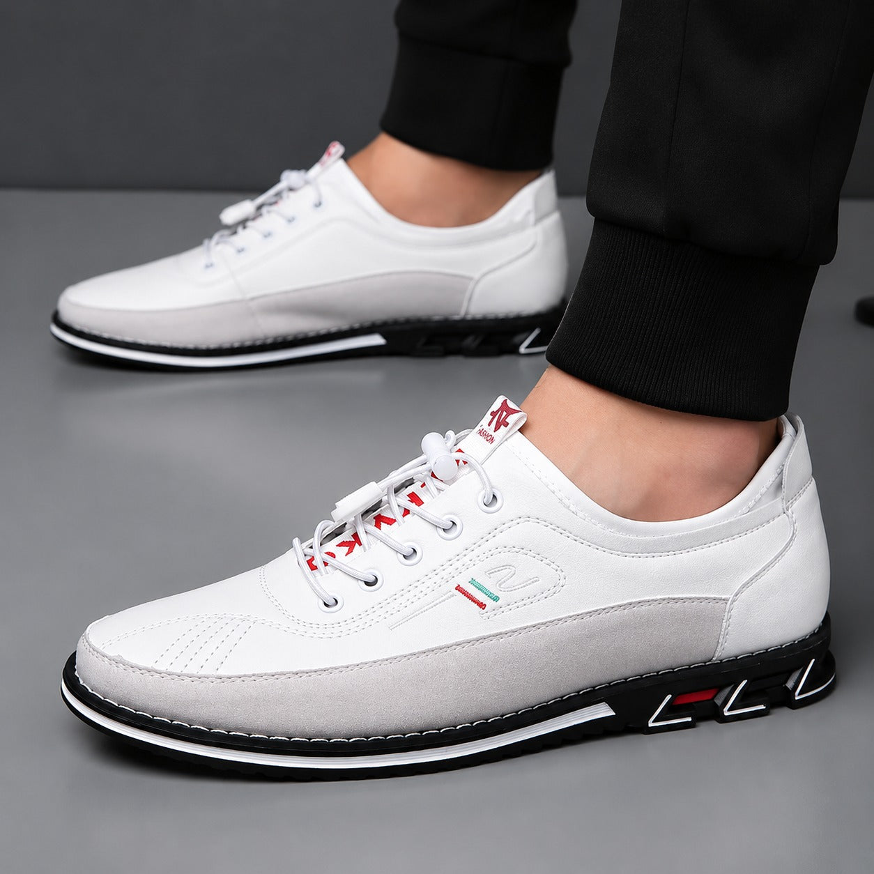 Milan™ Premium-Ledersneaker mit Schnellverschluss-System