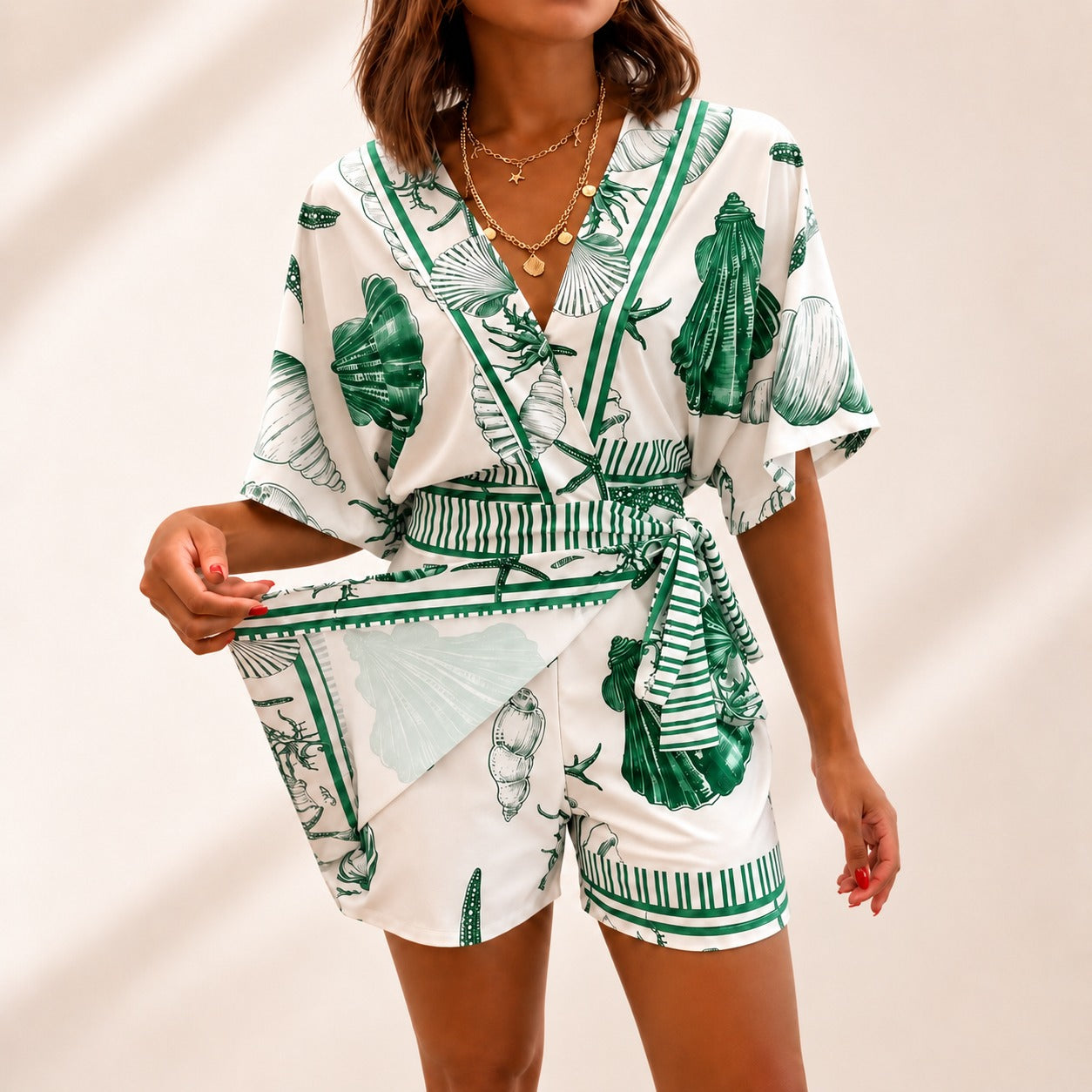 Azzurine™ Jumpsuit Mit Rock-Effekt Und Seitlicher Bindung