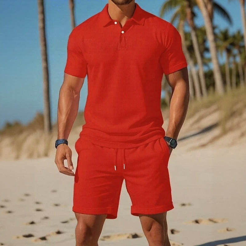 Matteo™ Set Mit Poloshirt Und Shorts Mit Verstellbarem Bund
