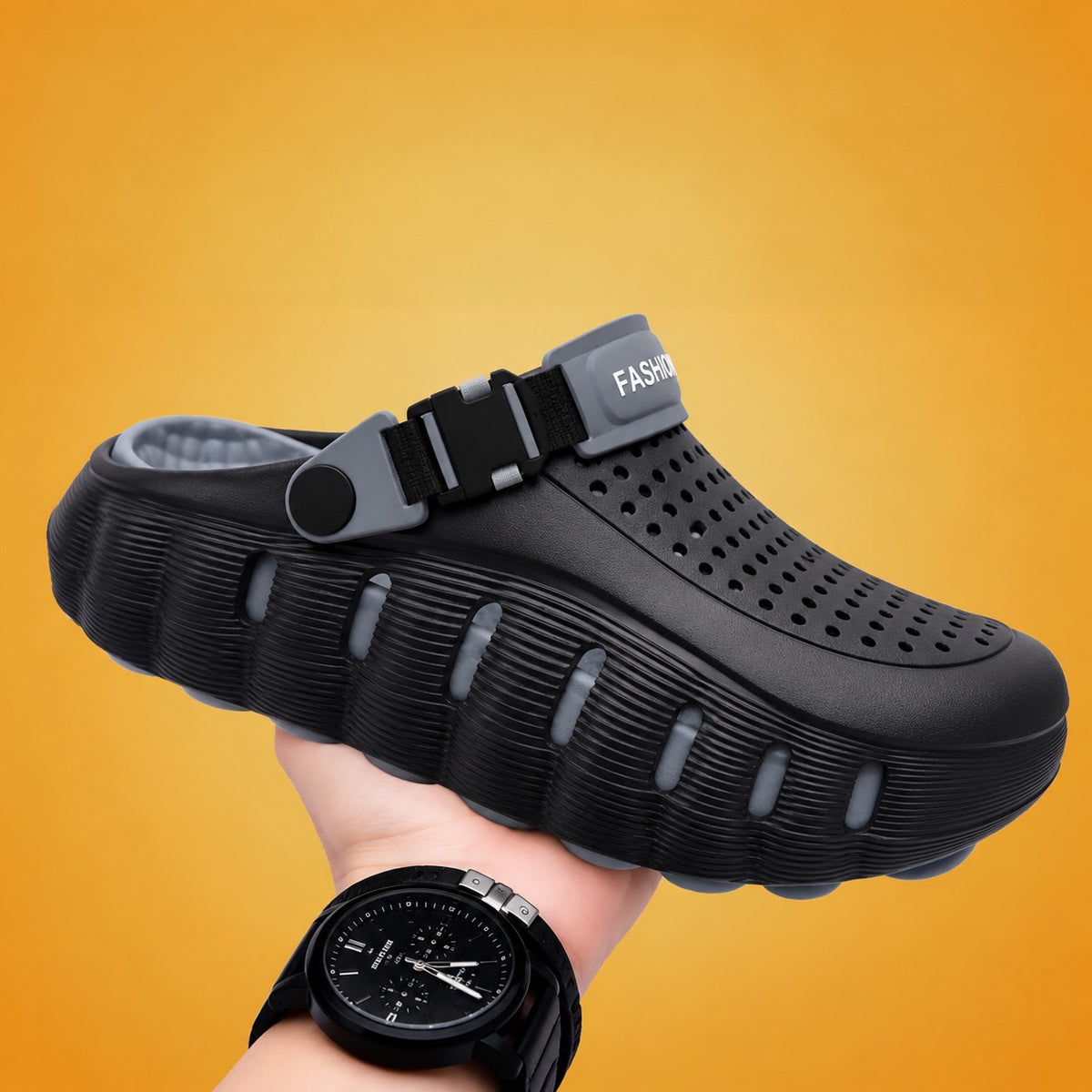 Clog Orven™ mit Massage-Fußbett und 5-cm-Plateausohle mit federnder Dämpfung