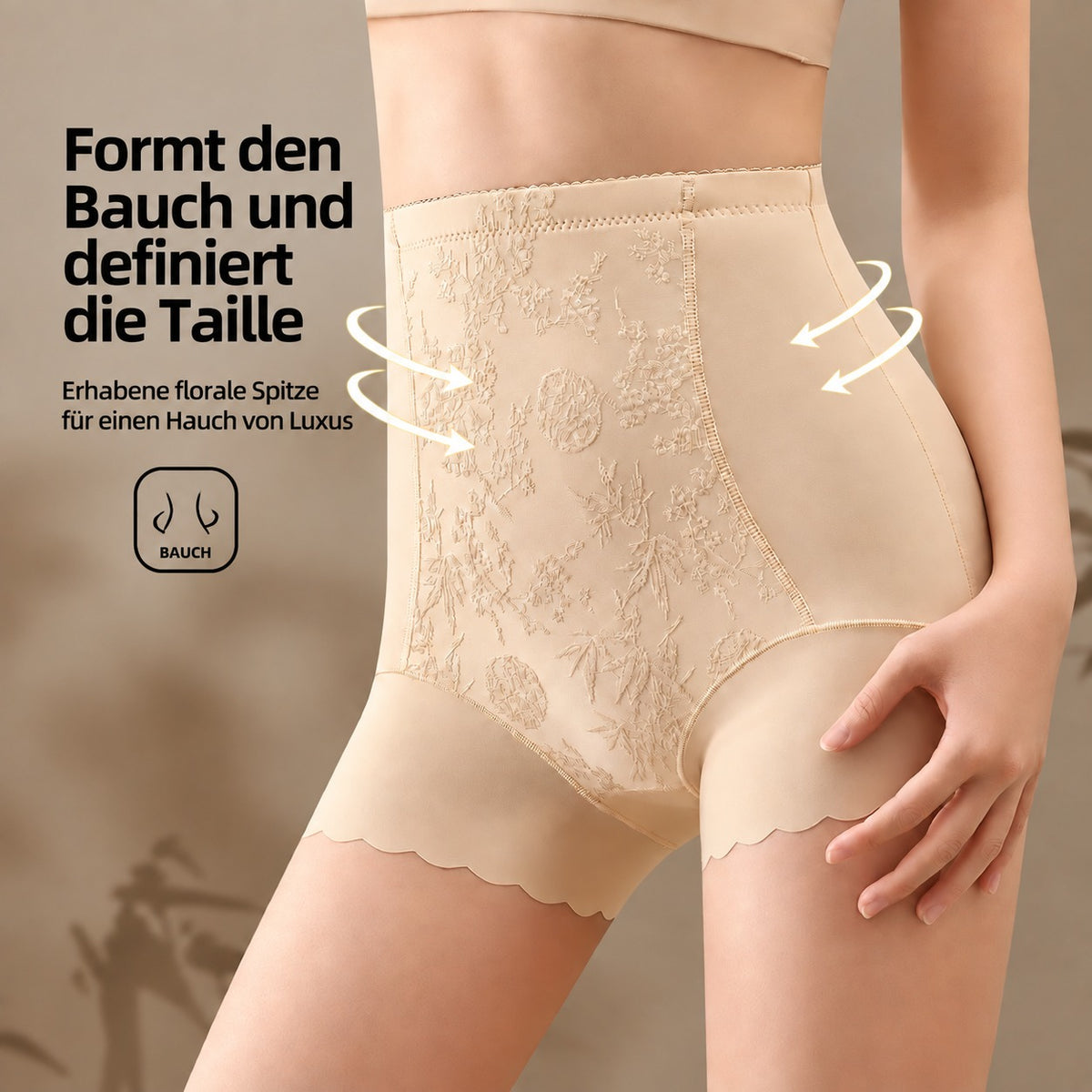 Miederhose Rosenau™ mit hoher Taille, Formeffekt und floralem Muster