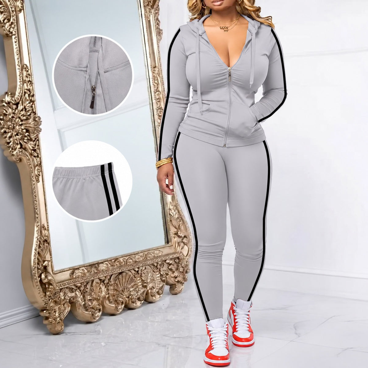 Sport-Set Tilda™ mit Kapuzenjacke und figurbetonter Hose