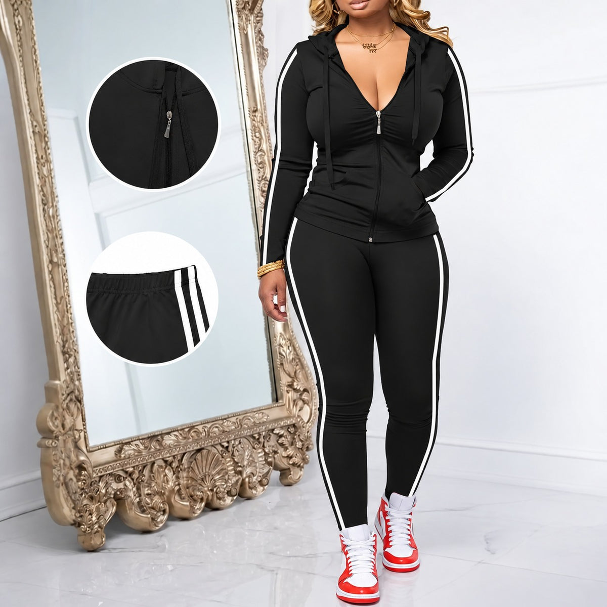 Sport-Set Tilda™ mit Kapuzenjacke und figurbetonter Hose