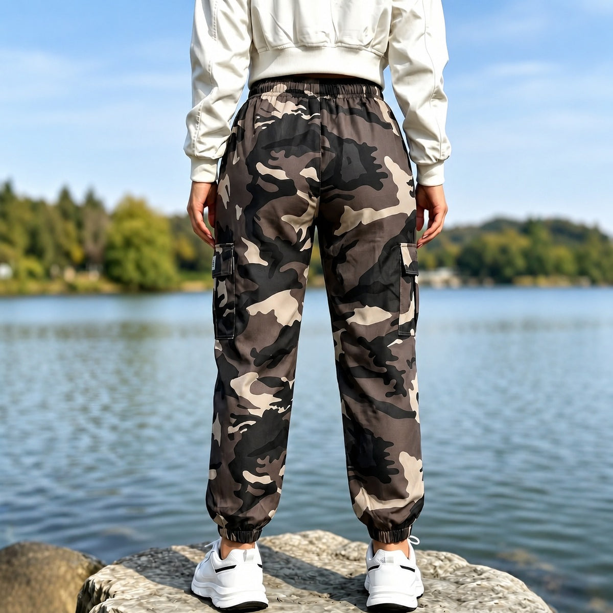 Cargo-Joggerhose Enna™ mit verstellbarem Bund, Seitentaschen und lockerem Schnitt