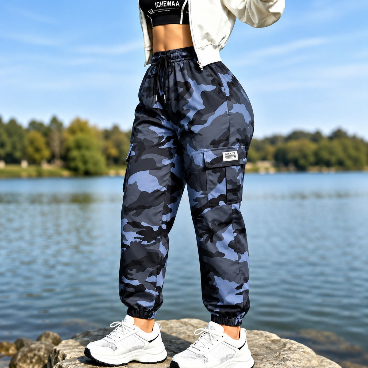 Cargo-Joggerhose Enna™ mit verstellbarem Bund, Seitentaschen und lockerem Schnitt
