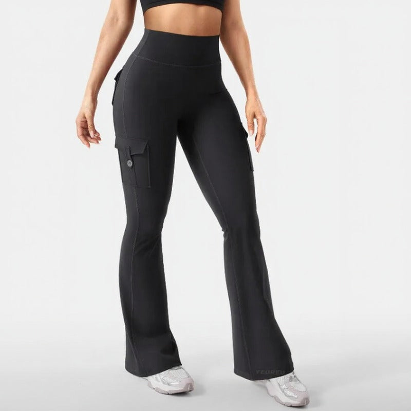 Nadia™ Flare-Leggings mit Push-up-Effekt und Cargo-Taschen