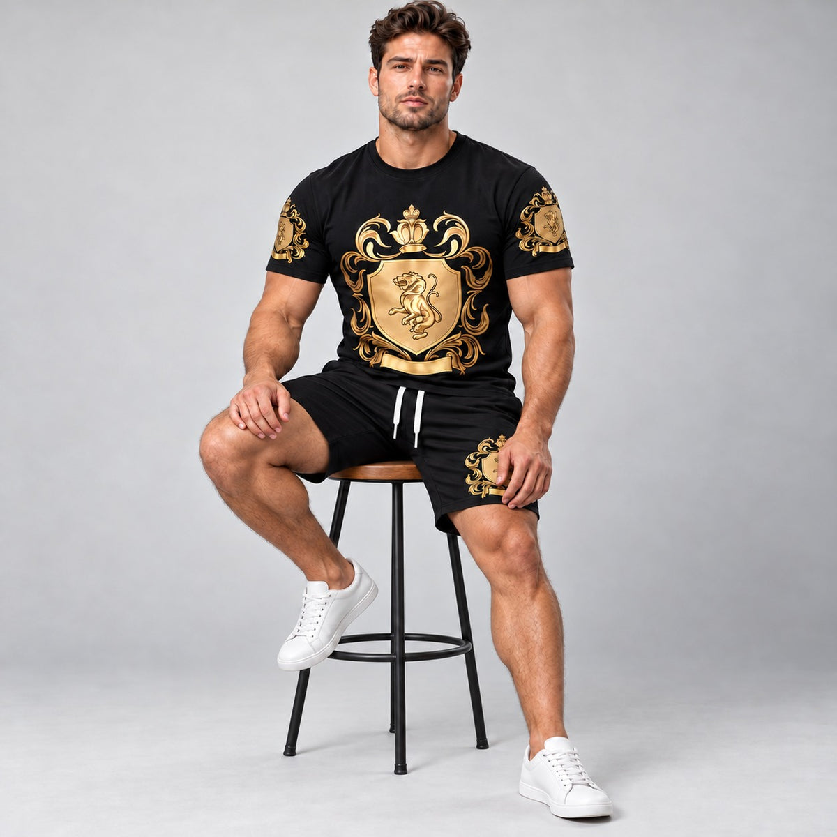 Leomar™ Set mit T-Shirt und Shorts aus leichtem, bequemem Stoff