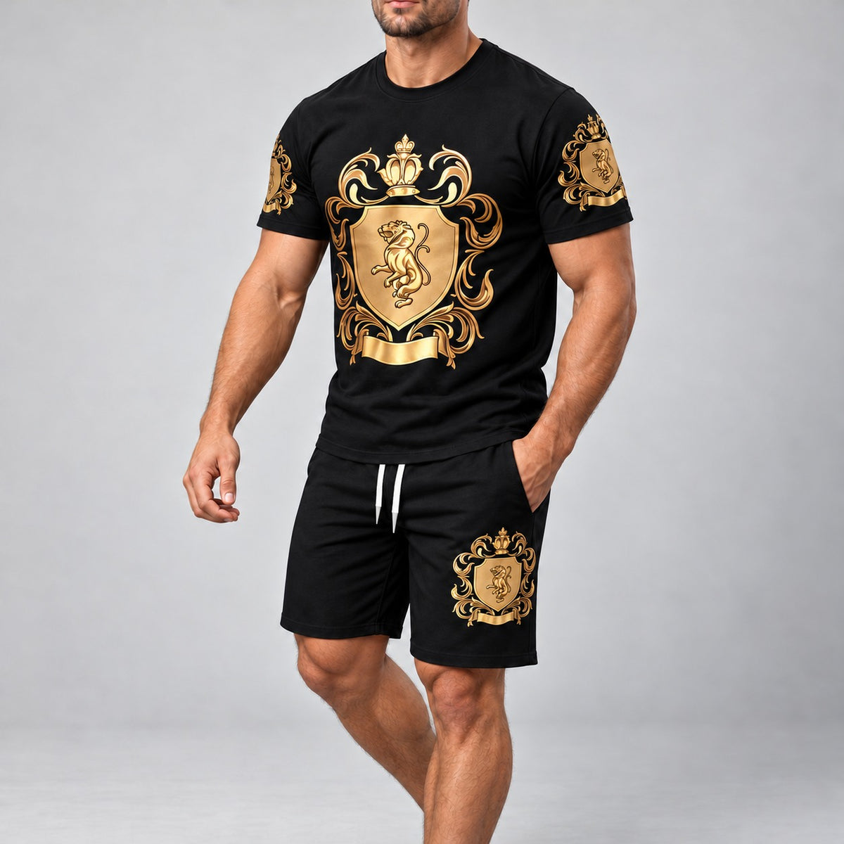 Leomar™ Set mit T-Shirt und Shorts aus leichtem, bequemem Stoff