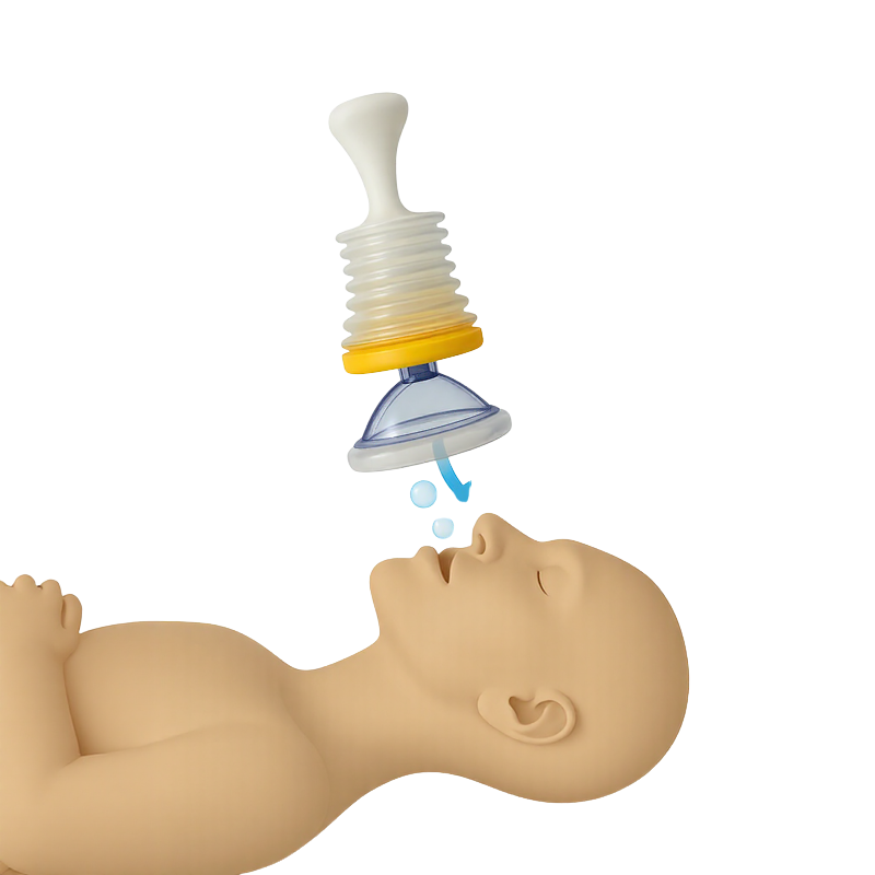 Anti-Erstickungs-Rettungsmaske mit Druckpumpe / Praktikabilität und Sicherheit zum Greifen nah