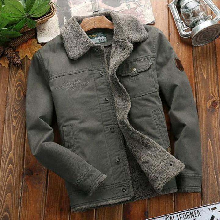 Aviator-Tradition™ Jacke aus Baumwolle mit Fleecefutter / Die Offizielle Jacke für Mutige und Stilbewusste Männer!