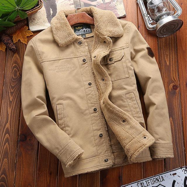 Aviator-Tradition™ Jacke aus Baumwolle mit Fleecefutter / Die Offizielle Jacke für Mutige und Stilbewusste Männer!