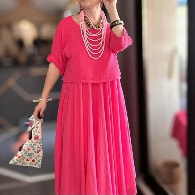 Morocco™ Baumwoll-Leinen-Set im Lagenlook / Zweiteilig, Charme, der Grenzen überschreitet!