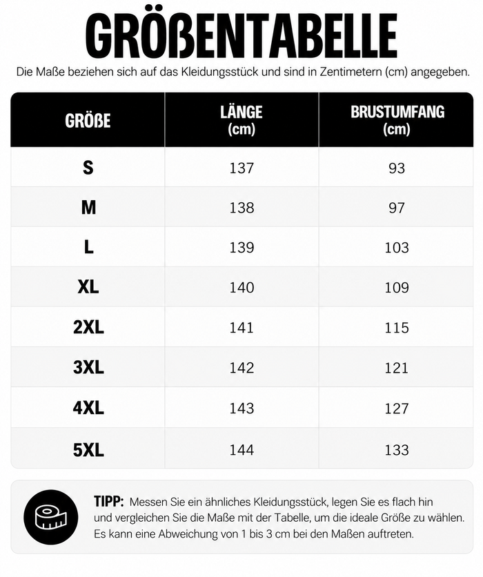 Größentabelle