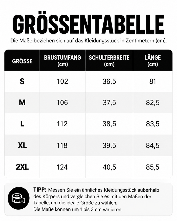 Größentabelle