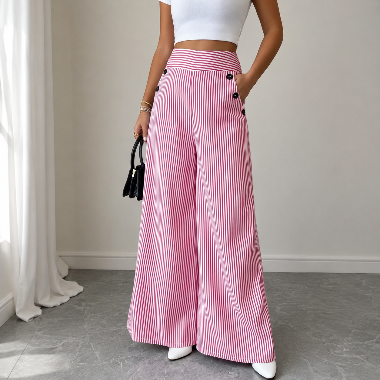 Bellagio™ Palazzo-Hose mit Schneiderkunst-Passform und Natürlicher Eleganz