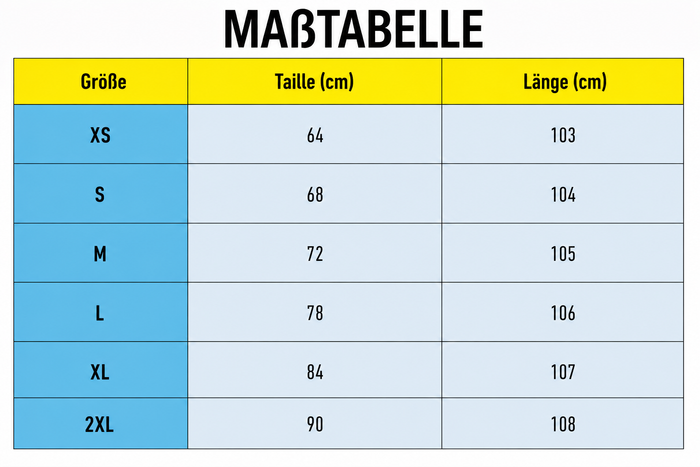 Größentabelle