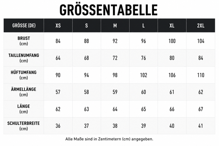 Größentabelle