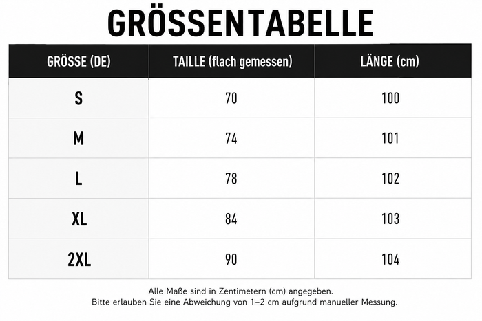 Größentabelle