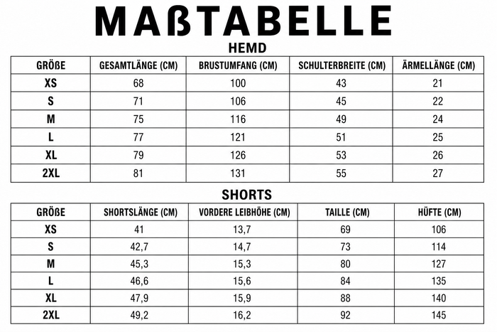 Größentabelle