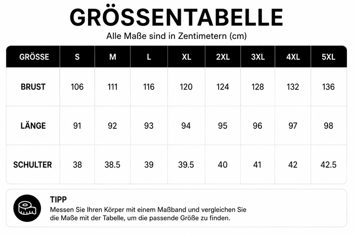 Größentabelle