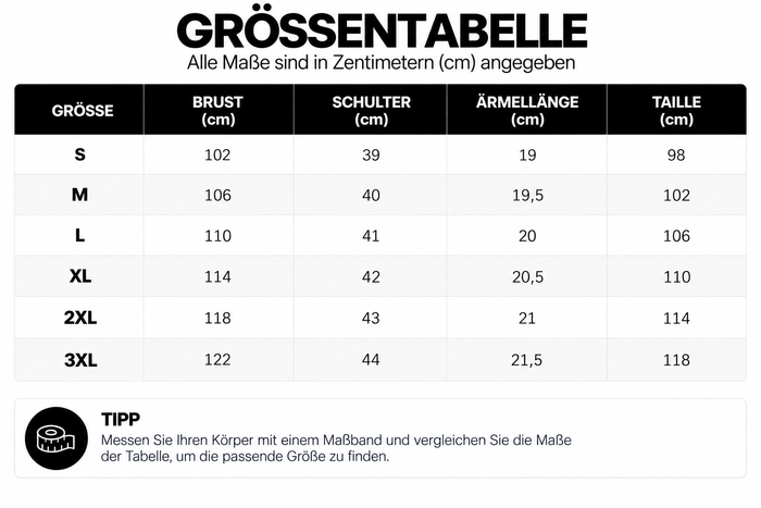 Größentabelle