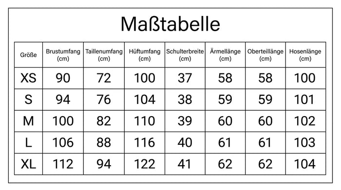 Größentabelle