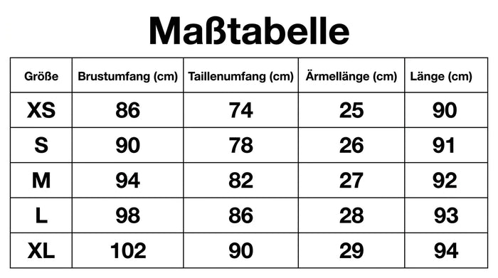 Größentabelle
