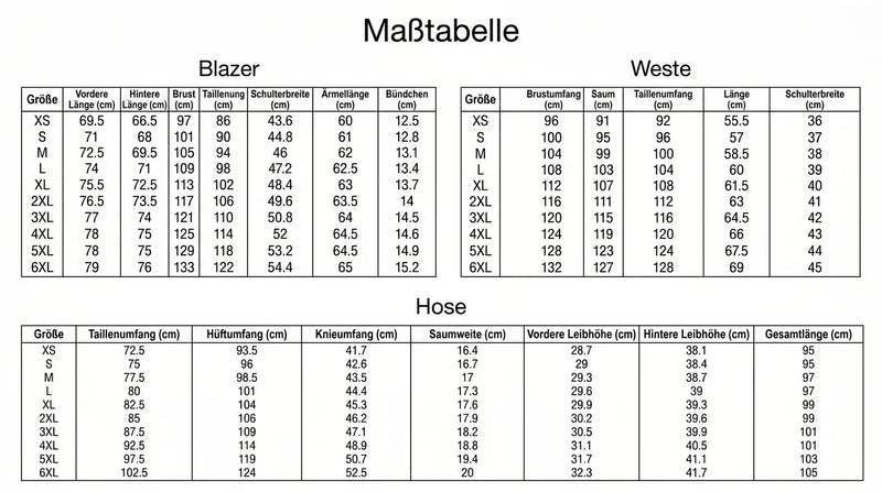 Vossler™ 3-Teiliges Anzugset In Premium-Alfaiataria - Vergleichsbild