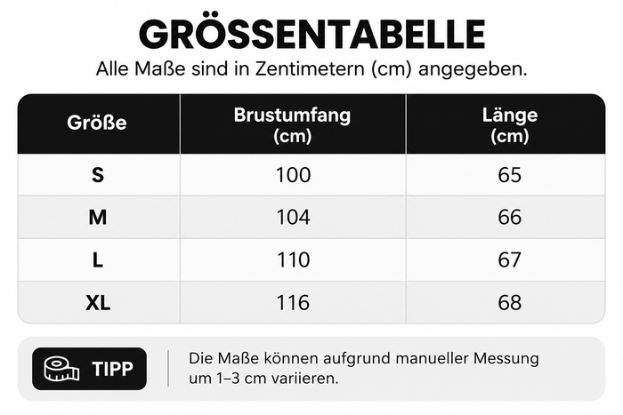 Größentabelle