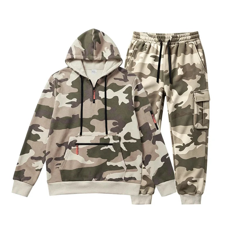 Set Waldhain™ in Camouflage mit Kapuzenpullover und Cargohose