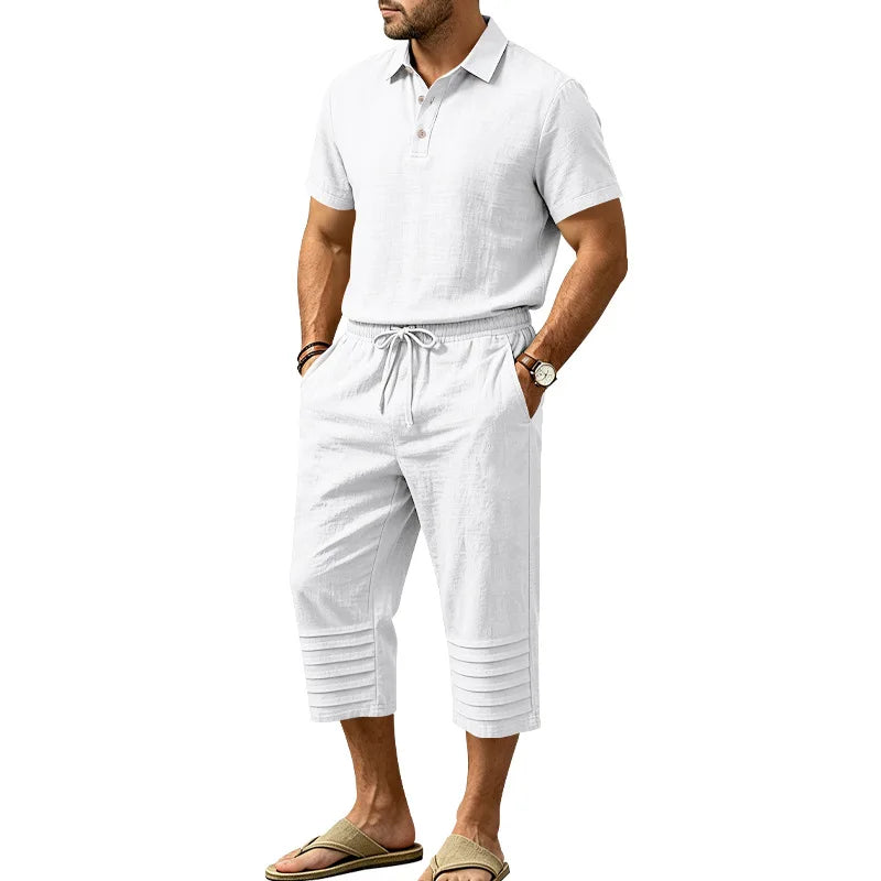 Set Theo™ mit Poloshirt und Bermuda mit Kordelzug