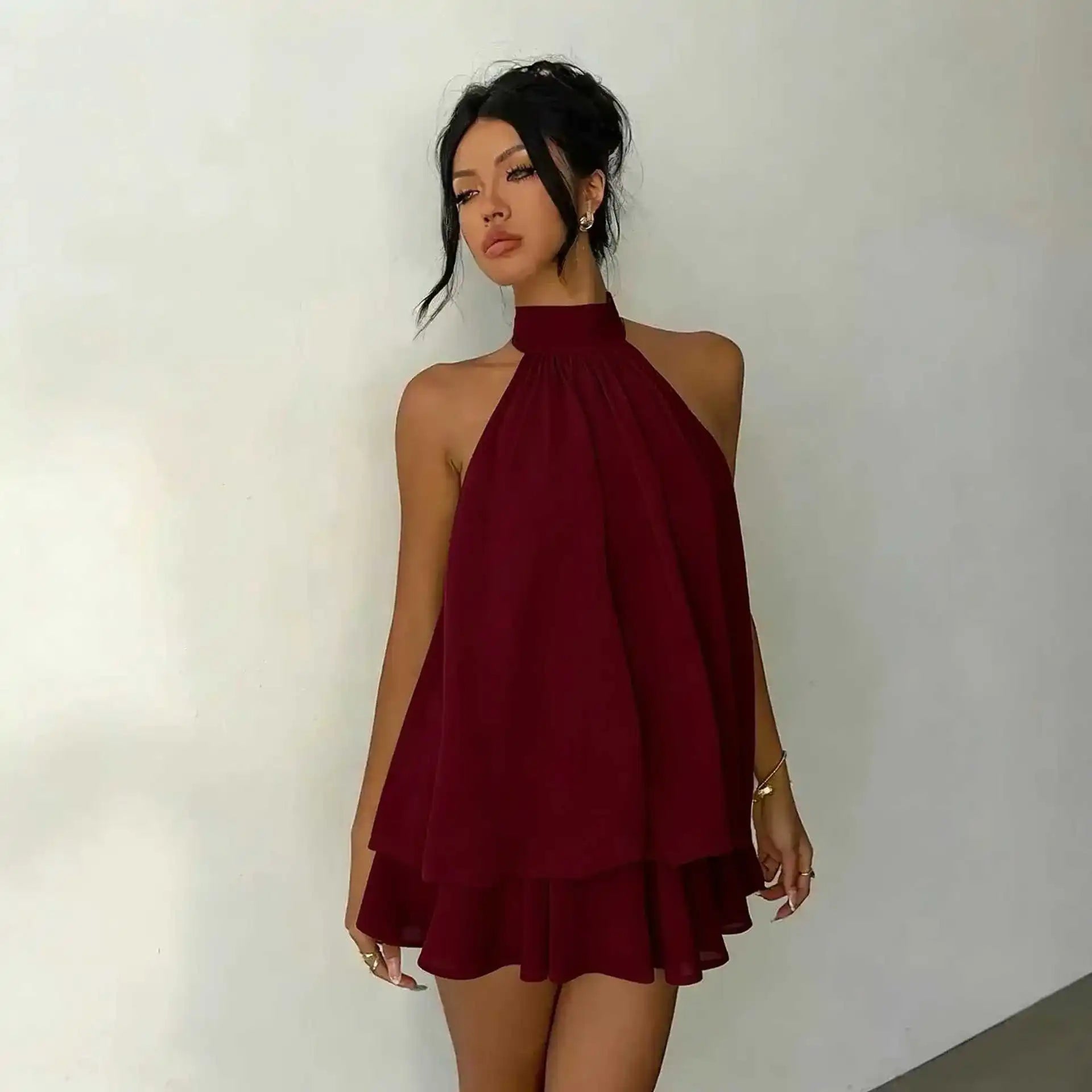 Serenya™ Kleid mit Halterbindung und Natürlicher Leichtigkeit